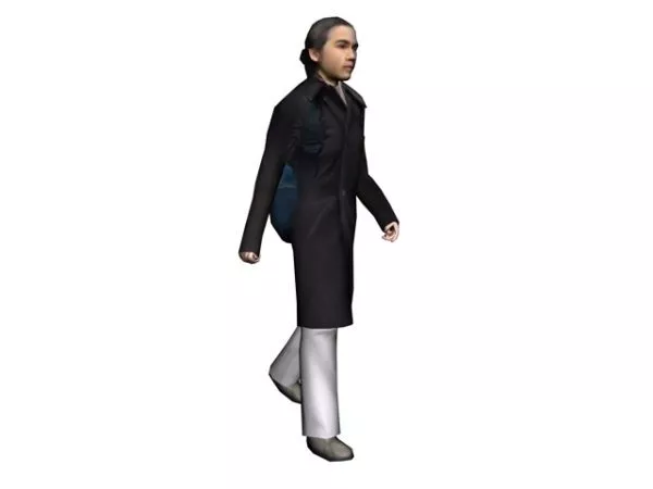 Character Woman Walking With Backpack 3d model Character Woman Walking With Backpack 3d model