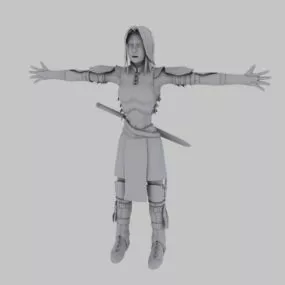 Woman Warrior Character 3d model