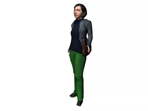 Woman With Bag Character 3d model Woman With Bag Character 3d model