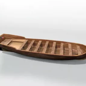 Wood Canoe 3d model