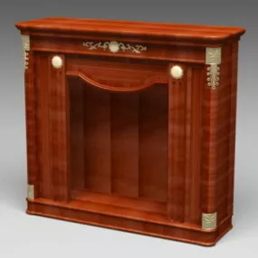 Wood Fireplace Mantel 3d model