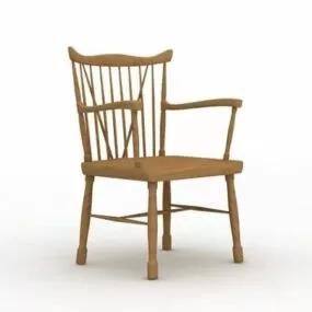Wood Morris Chair Furniture 3d model