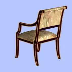 Wood Accent Chair 3d model