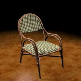 Wood Arm Chair 3d model