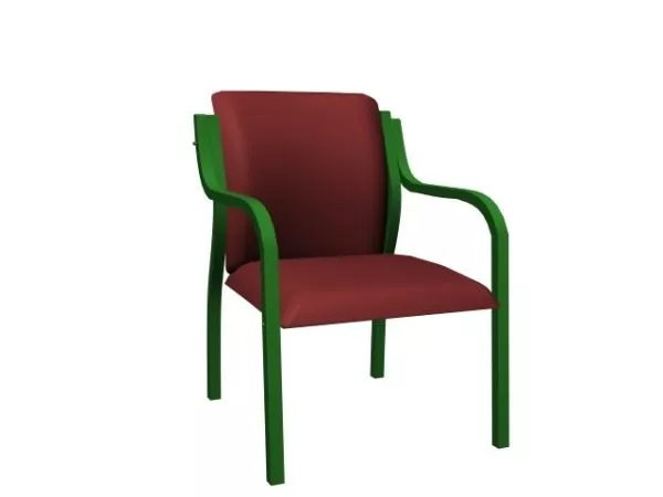 Wood Armchair 3d model Wood Armchair 3d model