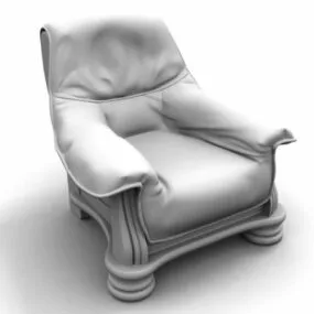 Wood Base Armchair 3d model