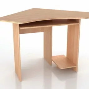 Furniture Wood Corner Computer Desk 3d model