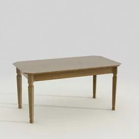 Wood Dining Table Furniture 3d model