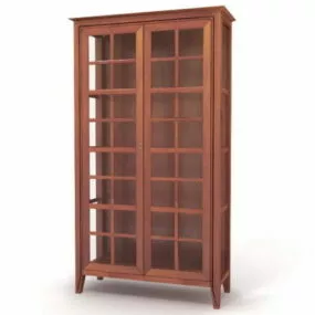 Furniture Wood Display Cabinet 3d model