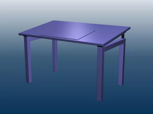 Wood Drafting Table 3d model Wood Drafting Table 3d model