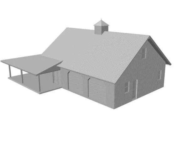 Wood Frame House 3d model Wood Frame House 3d model