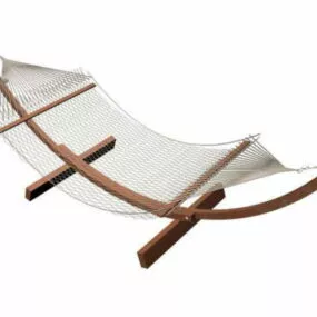 Wood Hammock Stand 3d model
