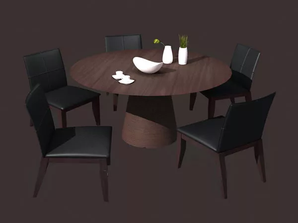 Wooden Outdoor Dining Set Furniture 3d model Wooden Outdoor Dining Set Furniture 3d model