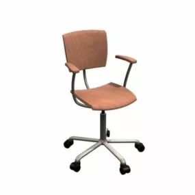 Wood Revolving Chair 3d model
