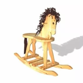 Wood Rocking Horse 3d model
