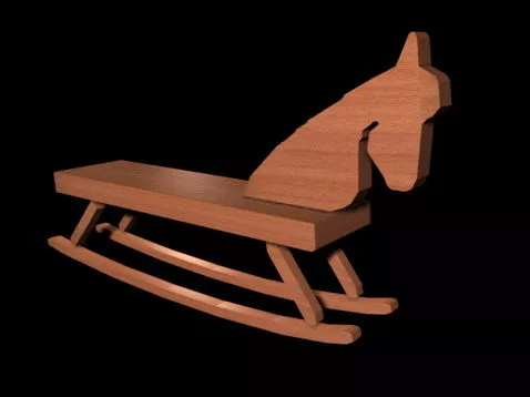 Brown Horse Walking 3d model