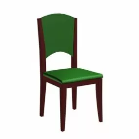 Wood Straight Back Chair 3d model