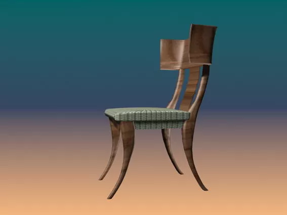 Wooden Accent Chair 3d model Wooden Accent Chair 3d model