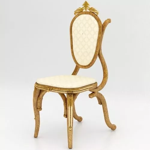 Luxury Wooden Antique Side Chair 3d model Luxury Wooden Antique Side Chair 3d model