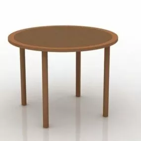 Wooden Coffee Table Furniture 3d model