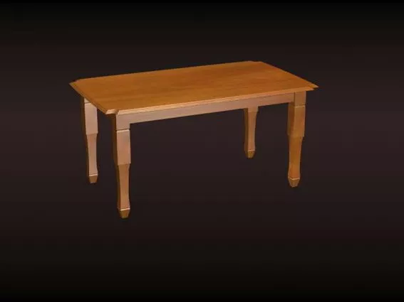 Wooden Dining Table 3d model Wooden Dining Table 3d model
