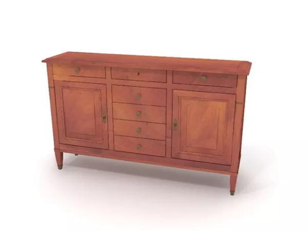 Dressing Table With X Leg 3d model
