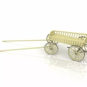 Wooden Farm Cart 3d model