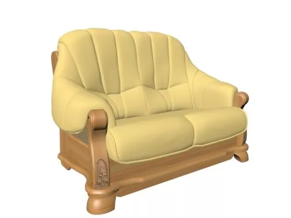 Wooden Sofa Settee Furniture 3d model Wooden Sofa Settee Furniture 3d model