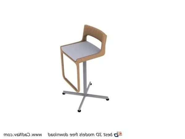 Furniture Wooden Swivel Bar Stools 3d model Furniture Wooden Swivel Bar Stools 3d model