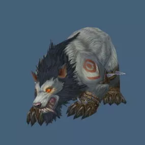 Worgen Druid Bear Form Character 3d model