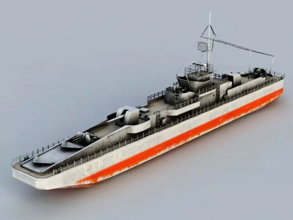 War Battleship Ww2 3d model