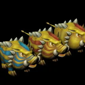 Yellow Boar Rig 3d model