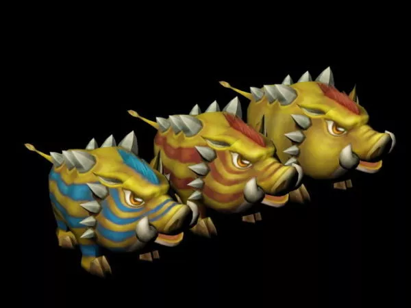 Yellow Boar Rig 3d model Yellow Boar Rig 3d model