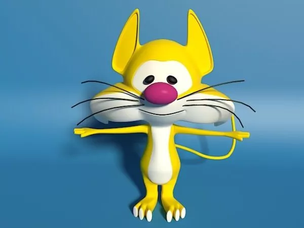 Yellow Cat Character 3d model Yellow Cat Character 3d model