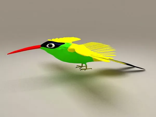 Yellow Hummingbird Animal 3d model Yellow Hummingbird Animal 3d model