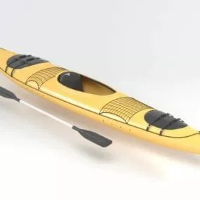 Yellow Kayak 3d model