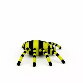 Yellow And Black Spider 3d model