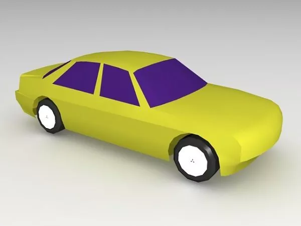 Yellow Car 3d model Yellow Car 3d model