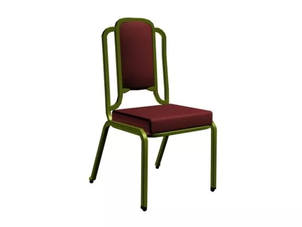 Yellow Metal Side Chair 3d model Yellow Metal Side Chair 3d model