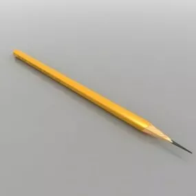 Yellow Pencil 3d model