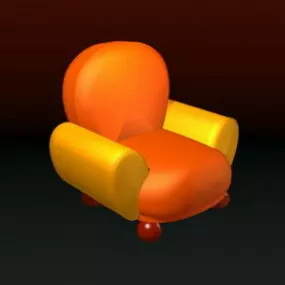 Yellow Sofa Chair 3d model