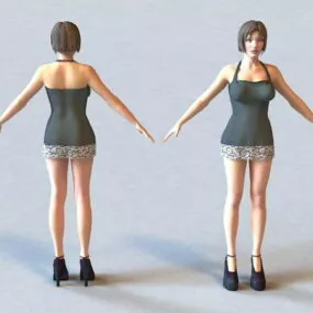 Young Model Girl 3d model
