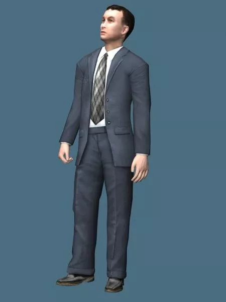 Young Businessman In Standing Pose 3d model Young Businessman In Standing Pose 3d model