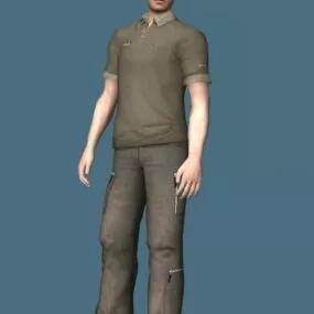 Young Guy Rigged 3d model