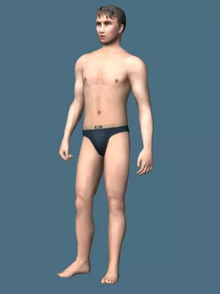 Young Man In Briefs 3d model Young Man In Briefs 3d model