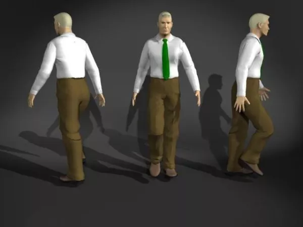 Young Man In Walking Pose 3d model Young Man In Walking Pose 3d model