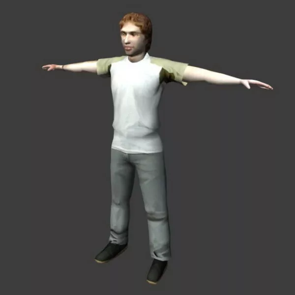 Character Young Man Posing 3d model Character Young Man Posing 3d model