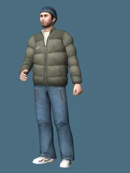 Young Man Posing In Winter 3d model Young Man Posing In Winter 3d model