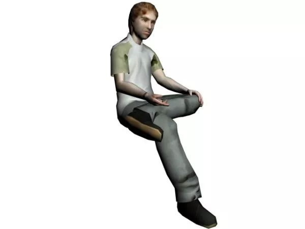 Man With Jean Pant 3d model