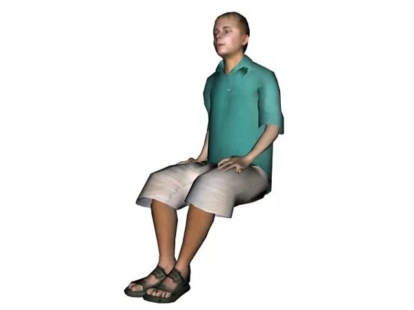 Character Young Man Sitting On Chair 3d model Character Young Man Sitting On Chair 3d model
